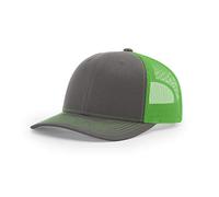 Richardson. Charcoal/ Neon Green. Adjustable. 112. 00739845145002