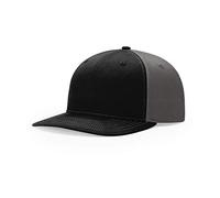 Richardson Mens Twill Back Trucker Cap (312) -Black/Char -Adjustable