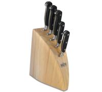 Richardson Sheffield V Sabatier PREMIUM 5 Piece Knife Block Set Black Handles Stainless Steel 30 Year Guarantee