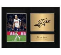 Richarlison Autograph Signed Photo Print Display - A4 Black Mount Frame | Football Memorabilia | Printed Gold Plaque | Spurs Collectible Wall Art No186