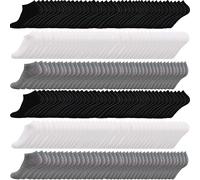 RICHBULL 100 Pairs Thin Low Cut Ankle Socks for Men & Women Bulk Socks,Breathable Casual Socks Athletic Sock Wholesale, Black/White/Grey, 4-9 UK