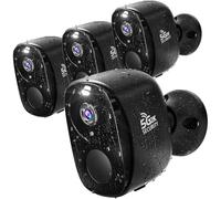 RICHCHO 4Pack Security Cameras Wireless Outdoor,2K Battery Powered WiFi Indoor Home Camera, AI Motion Detection Siren Alarm, Two-Way Talk, Color Night Vision, Waterproof, Work w/Alexa, Cloud/SD