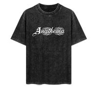 RICHCOLORS Men's Cotton Acid Washed T-Shirts Anathema Do Not Bleach XL Black