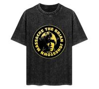 RICHCOLORS Men's Summer Acid Washed T-Shirt Brian Jonestown Massacre Soft and Light M Black
