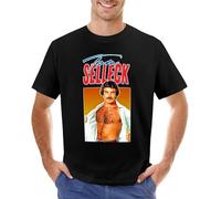 RICHCOLORS Tom Selleck T-Shirt Funny T Shirts Tops Custom T Shirt Men Clothes Black XXL