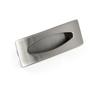 Richelieu Hardware BP87076195 Center Contemporary Metal Recessed Pull, 3", Brushed Nickel, 3 Inch