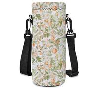 RICHEN Neoprene Water Bottle Carrier Bag with Adjustable Shoulder Strap,Insulated Water Bottle Cover for 1000ml/32oz Stainless Steel/Glass/Plastic Bottles (BC-53,1000ML)