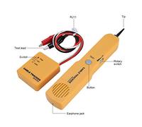 Richer-R Cable Tester, Portable RJ11 Network Wire Tracker, Tone Line Finder Detector, Networking Tool with Receiver & User Manual