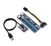 Richer-R Mini PCI-E to PCI Express 16x Extender, Riser Adapter with SATA Power Cord for Video Card Mining, USB, Linux, Personal Computer, Laptop