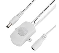 Richer-R Motion Sensor 5A DC 5-24V Mini PIR Infrared Motion Sensor Detector LED Strip Automatic with 120 Degree Cone Angle (White)