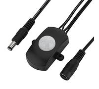 Richer-R Motion Sensor 5A DC 5-24V Mini PIR Infrared Motion Sensor Detector LED Strip Automatic with 120 Degree Cone Angle (Black)