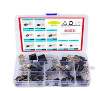 RICHERI 40Pcs Electric Motor Carbon Brushes 10 Different Sizes for Replacement Repair Power Tool Part