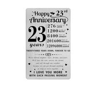 Richesele 23rd Wedding Anniversary Card - Happy 23 Years Together - Elegant Formal Greeting Card for Couples