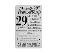 Richesele 29 Year Wedding Anniversary Card - 29th Wedding Anniversary Card - Happy 29 Years Anniversary Decoration Sweet Gifts for Husband Wife