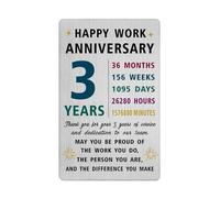 Richesele 3 Years Work Service Card - Thank You 3 Years Work Gifts - Happy 3rd Work Anniversary Credit Card Size Keepsake