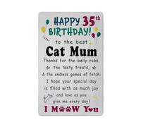 Richesele 35th Mum Birthday Gifts from Cats - Cat Mum 35 Year Old Birthday Card - Happy 35th Birthday Card from Cats to Mum