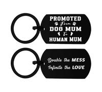 Richesele Baby Announcement Keyring - Promoted from Dog Mum to Human Mum - Funny First-Time Mother Gift - You're Going to Be a Mummy