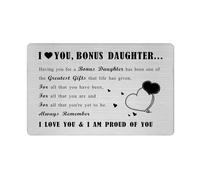 Richesele Bonus Daughter Wallet Card - Mother's Day Christmas Gifts from Mum/Dad - I Love You Bonus Daughter Gifts