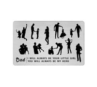 Richesele Dad Fathers Day Card from Daughter - Dad I Will Always Be Your Little Girl - Dad Wallet Card from Daughter