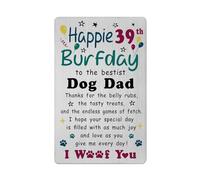 Richesele Dog Dad 39th Birthday Card - Dad 39 Years Old Birthday Card Gift from Dog - Happy 39th Birthday Card from Dogs to Dad