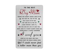 Richesele Dog Mum Wallet Card Gift - Gifts from Dogs to Mum - Stainless Steel Engraved Keepsake for Dog Mums, Sentimental Mother’s Day or Birthday Present
