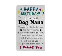 Richesele Dog Nana Birthday Card - Nana Birthday Card Gift from Dog - Happy Birthday Card from Dog to Nana