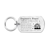 Richesele Engineer Gifts for Men - Engineer’s Prayer Keychain - Inspirational Gift for Engineers, Stainless Steel Keyring for Engineering Christmas, Graduation or Retirement