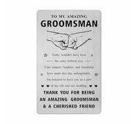Richesele Groomsmen Thank You Gifts from Groom - Groomsmen Proposal Wedding Day Wallet Card Gift - Thank You for Standing By My Side Today and Always