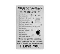 Richesele Happy 50th Birthday Gifts for Men Women Him Husband Boyfriend - 50 Years Old Birthday Card for Her Wife Girlfriend - to My Love 50 Yrs Bday Gift Ideas