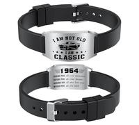 Richesele I'm Not Old I'm Classic 61st Birthday Bracelets - Born in 1964 Gifts for Dad Grandpa Men - Happy 61st Birthday Gifts for Men