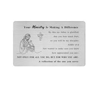 Richesele Laser Engraved Pastor Appreciation Card - Christian & Islamic Religious Gifts for Ramadan, Christmas, Easter, Clergy Appreciation - John 15:8 Wallet Insert (3.35x2.15)