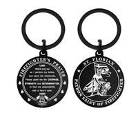 Richesele St. Florian Firefighter Gifts for Men - Firefighter Prayer Keychain - Patron Saint Gift of Fire Fighters Gift