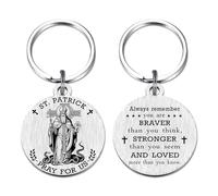 Richesele St. Patrick Gifts for Men Women - Saint Patrick Keychain for Missionaries, Patron Saint of Engineers Ireland Gifts, St. Patrick's Day Presents for Irish Friend