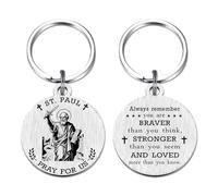 Richesele St. Paul Gifts for Boys Mens - Saint Paul the Apostle Keychain for Missionaries, Patron Saint of Writers Gifts, Dad Husband Him Birthday Father's Day Presents
