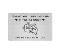 Richesele Sweet Anniversary Card for Him Her - I Love You Gifts for Husband Wife - Someday You Will Find This Card in Your Old Wallet