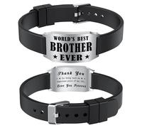 Richesele World's Best Brother Bracelets - Unique Fathers Day Brothers Gifts - Love You Forever Brother Bracelet
