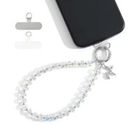 richginker Sparkling Beaded Phone Wrist Strap with Box, W-Crystal AB