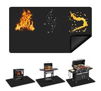 Richhakka Heat Proof Mat 70 x 40 Inch, BBQ Mat is Double-Sided Fireproof and Oil-Proof, Non-Stick Firepit Mat for Grill, Grass, Camping and Indoor Fireplace