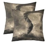 richhome 3D Tornado Decor Pillowcases Natural Disaster Throw Pillow Covers 55x55cm Soft for Boys Girls Children Tornado Pattern Natural Phenomenon Storm Cloud Senery Cushion Case Room Decor