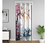 richhome Cherry Blossoms Doorway Curtain Privacy Privacy 1 Panel, Japanese Style Door Curtain 86x203cm Fuji Mountain Sakura Flower