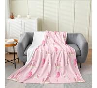 richhome Cute Unicorn Flannel Fleece Blanket Baby 30x40Inch Kids Pink Cattle Plush Throw Blanket for Boys Girls Teens Dreamy Horse,All Season for Bed Sofa Couch Breathable Princess Decor