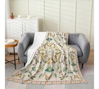 richhome Death Moth Flannel Blanket Plush Fuzzy Dragonfly Butterfly Fleece Throw Blanket for Boys Girls Bohemian Plush Lightweight Sofa Throw Double 60x79Inch for Bed Couch Chair Living Room