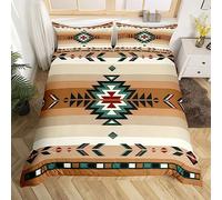 richhome Double Size Southwest Native Design Southwestern Geometric Duvet Cover for Kids Ultra Soft Tribal Bedding Set Beige Comforter Cover Set Room Decor Zipper
