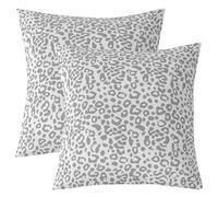 richhome Gray Leopard Decor Pillowcase 40x40cm Cheetah Throw Pillow Covers Set of 1 for Kids Boys Girls Decor Simple Modern Animal Print Cushion Case Bedroom Decor Indoor Outdoor
