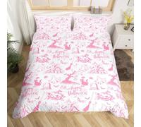 richhome Halloween Duvet Cover Double Size Boys Girls Pumpkin Lantern Bedding Set Breathable Soft Horror Cemetery Ghost 3Pcs Black Cat Bedroom Decor Pink White All Saints' Day Microfiber