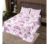 richhome Kids Princess Castle Bedspread King Size, Fairytale Quilted Coverlet Pumpkin Carriage Coverlet Set Boys Girls Teens Bedroom Decor With 2 Pillow Case