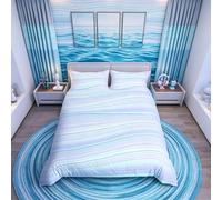 richhome Lilac Single Size Duvet Cover,Light Purple Blue Stripes Bedding Set 2pcs for Kids Adult,Boho Marble Chic Simple Style Comforter Cover Soft Quilt Cover Bedroom Decor Bedspread