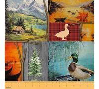 richhome Mallard Duck for Home DIY Projects, Waterproof Indoor Outdoor Decor 1 Yard(L92xW160cm) Wild Duck Hunting Upholstery Fabric for Chairs Hunting and Fishing Wild Animal Lake Cabin Fabric