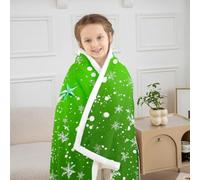 richhome Merry Christmas Sherpa Throw Blanket for Couch Christmas Tree Super Soft Cozy Fleece Snowflake Blanket for Winter, Plush Throw Winter Queen 90x90Inch All Season