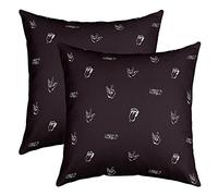 richhome Rock Style Pillow Covers 20x20 Inch Set of 2 Hip Hop Lips Graffiti Decor Cushion Covers for Kids Teens Adults Hippie Music Street Art Theme Square Cushion Cases for Bedroom Sofa Car